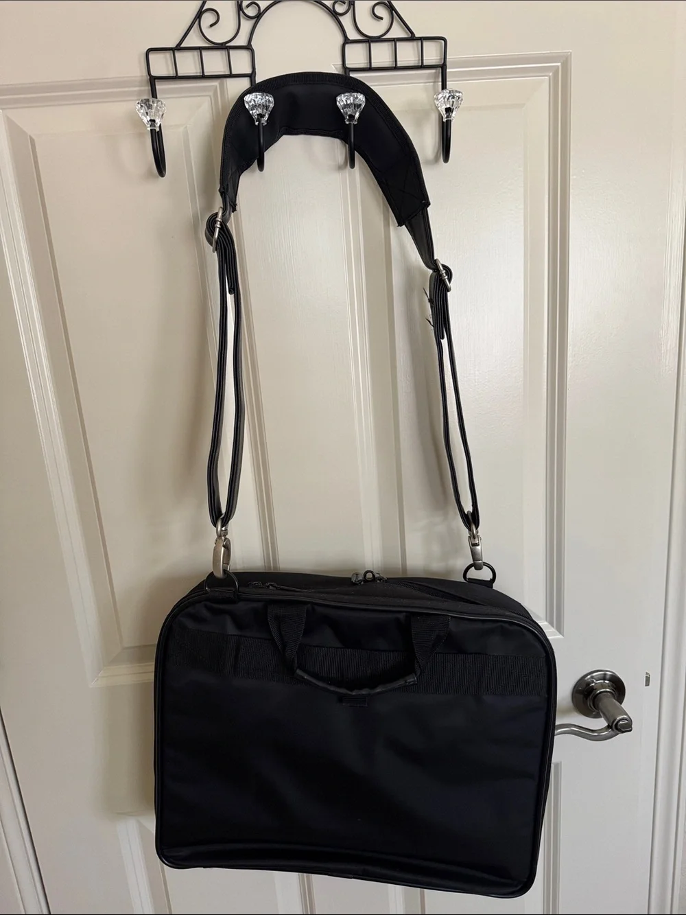 Black Men's Laptop Bag with Shoulder Strap Good Condition
